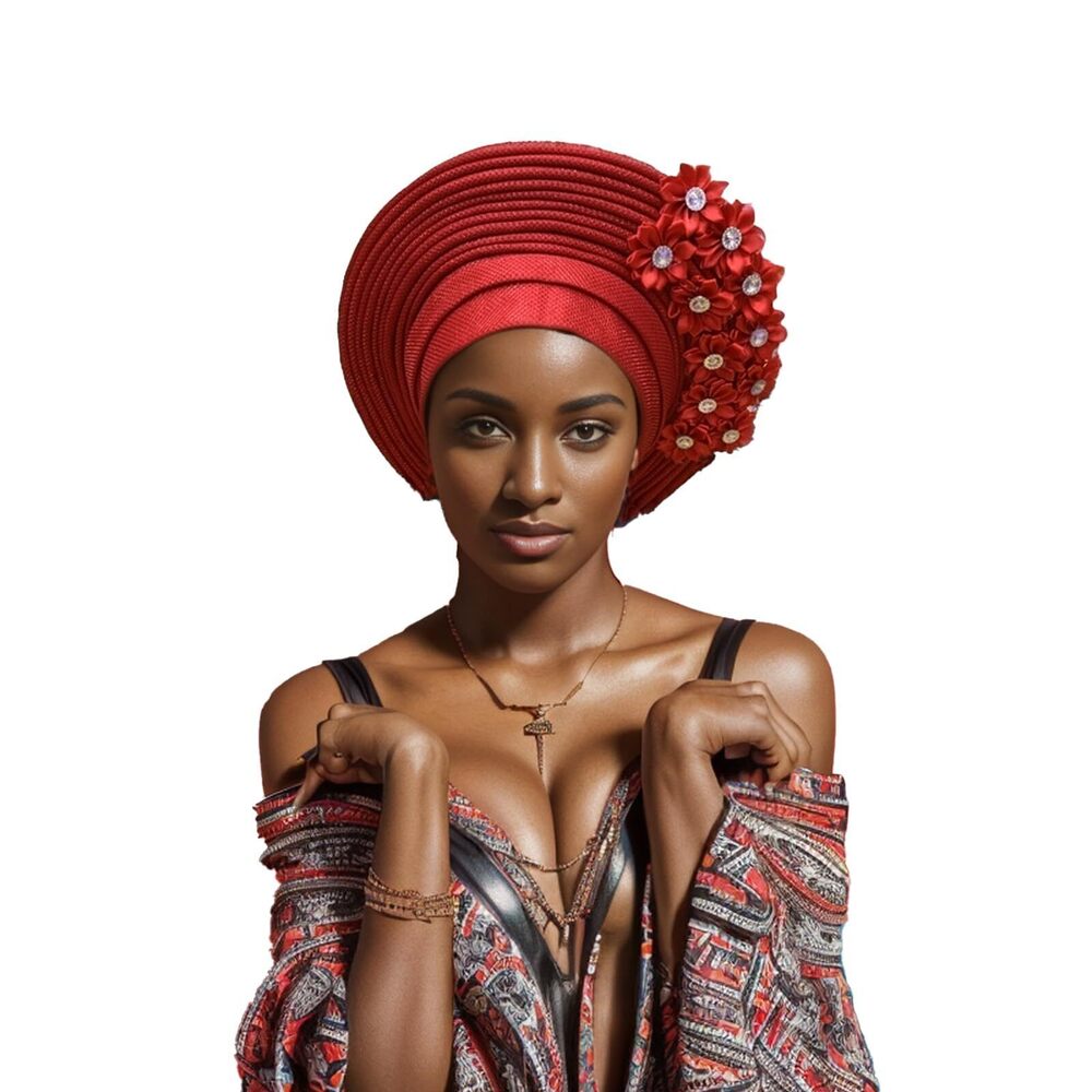8500 African Head Wraps Fashion Headbands Stones ASO Oke Auto Gele Headtie